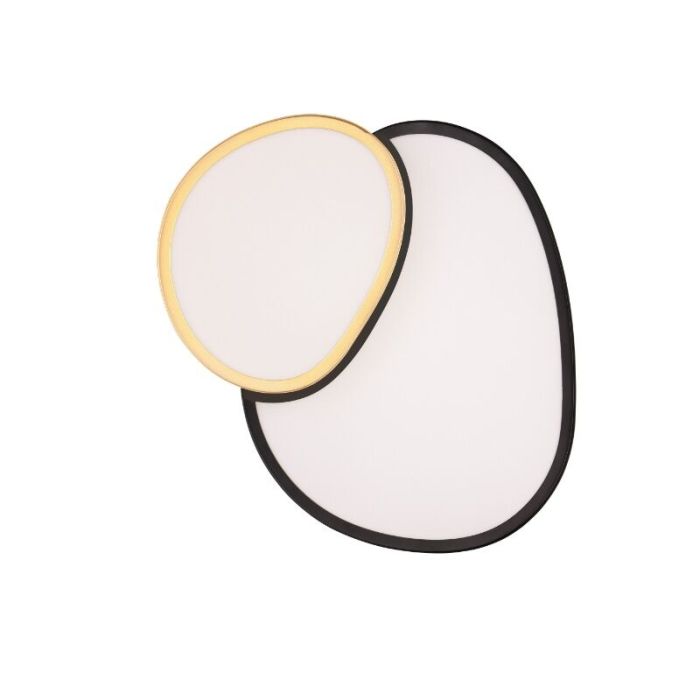 Złota lampa sufitowa metalowa, Merwin, 21W, regulowana ciepła do zimnej bieli LED, z pilot
