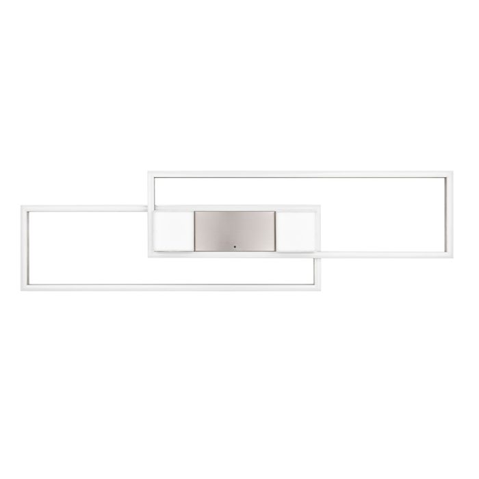 Niklowy plafon sufitowy design, Sohaib, 37W, regulowana ciepła do zimnej bieli LED, ściemniana w 3 krokach