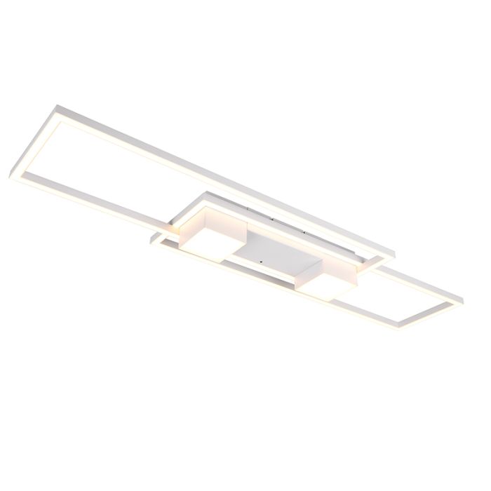 Biały plafon sufitowy design, Sohaib, 37W, regulowana ciepła do zimnej bieli LED, ściemniana w 3 krokach