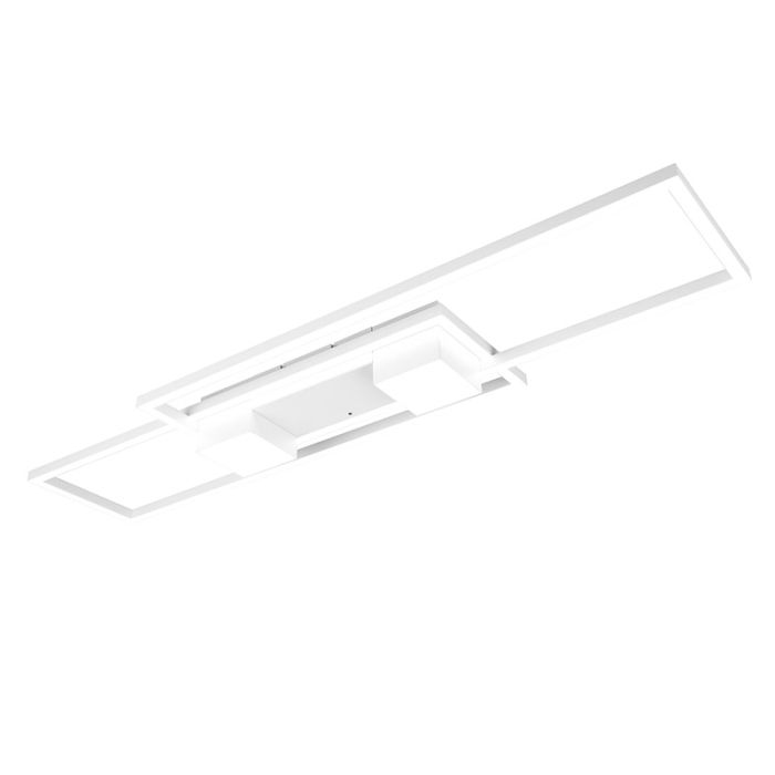 Biały plafon sufitowy design, Sohaib, 37W, regulowana ciepła do zimnej bieli LED, ściemniana w 3 krokach