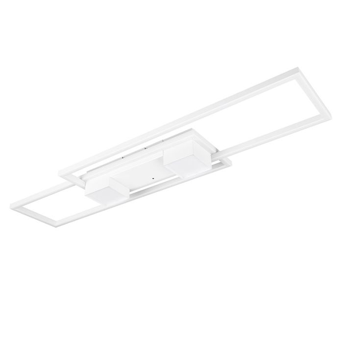 Biały plafon sufitowy design, Sohaib, 37W, regulowana ciepła do zimnej bieli LED, ściemniana w 3 krokach