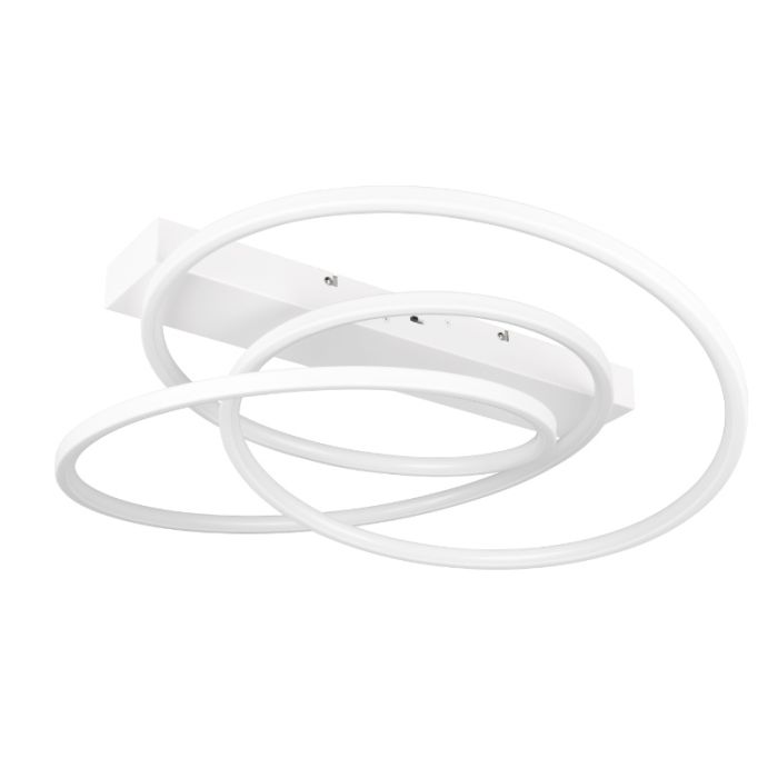Biały plafon sufitowy design, Teodore, 34W, white switch LED, ściemniana w 3 krokach