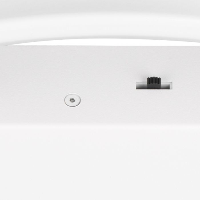 Biały plafon sufitowy design, Teodore, 34W, white switch LED, ściemniana w 3 krokach