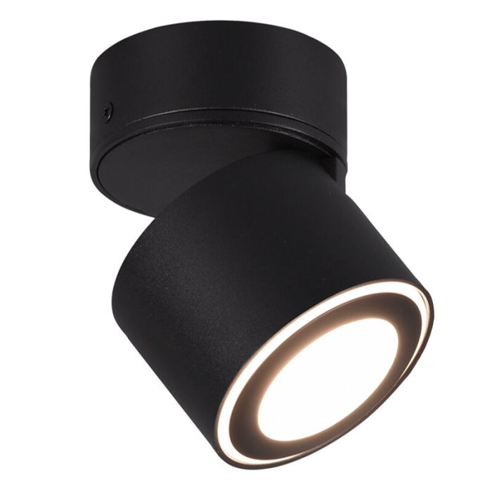 Czarny plafon sufitowy nowoczesny, Jorno, 3,5W, 3000K LED
