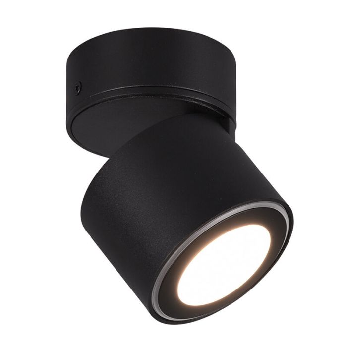 Czarny plafon sufitowy nowoczesny, Jorno, 3,5W, 3000K LED