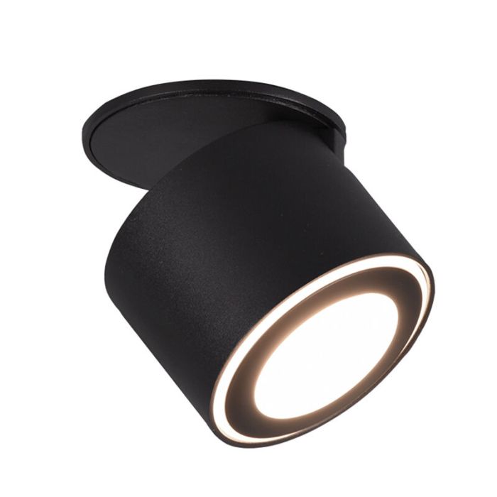 Czarny plafon sufitowy nowoczesny, Jorno, 3,5W, 3000K LED