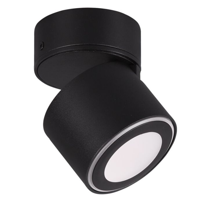 Czarny plafon sufitowy nowoczesny, Jorno, 3,5W, 3000K LED