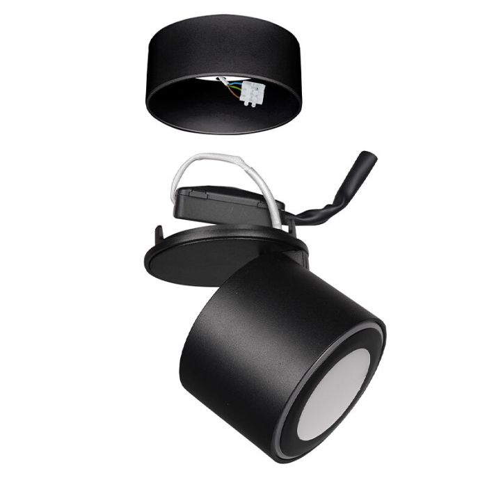 Czarny plafon sufitowy nowoczesny, Jorno, 3,5W, 3000K LED