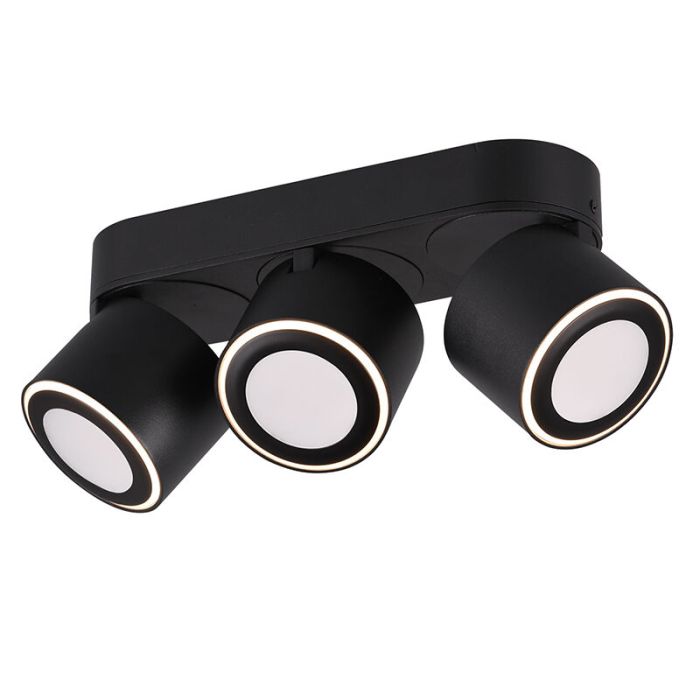Czarny plafon sufitowy nowoczesny, Jorno, 3,5W, 3000K LED