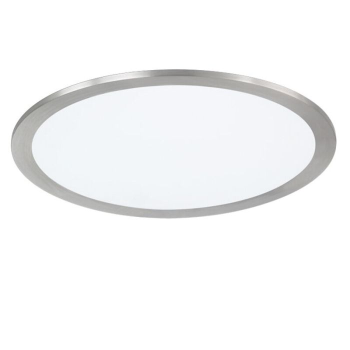 Niklowy plafon sufitowy nowoczesny, Jamilia, 15W, RGBW LED, z pilot
