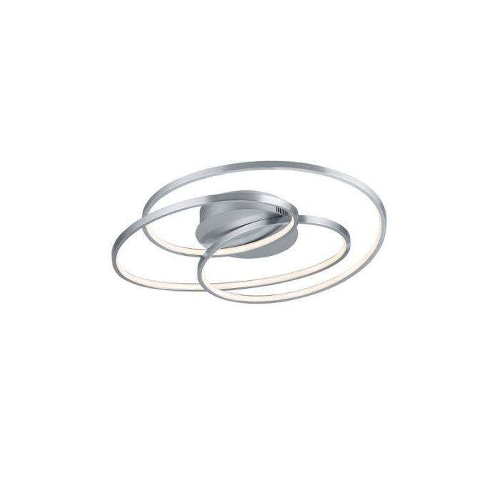 Niklowy plafon sufitowy nowoczesny, Sabra, 38W, 3000K LED