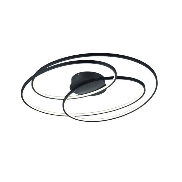 Czarny plafon sufitowy nowoczesny, Sabra, 50W, 3000K LED