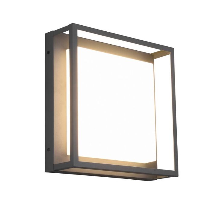 Antracytowa lampa zewnętrzna metalowa, Rolina, 14W, regulowana ciepła do zimnej bieli LED, IP54, ściemniana w 3 krokach