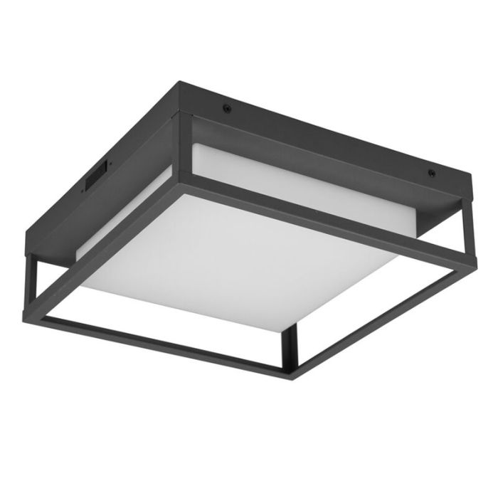Antracytowa lampa zewnętrzna metalowa, Rolina, 14W, regulowana ciepła do zimnej bieli LED, IP54, ściemniana w 3 krokach
