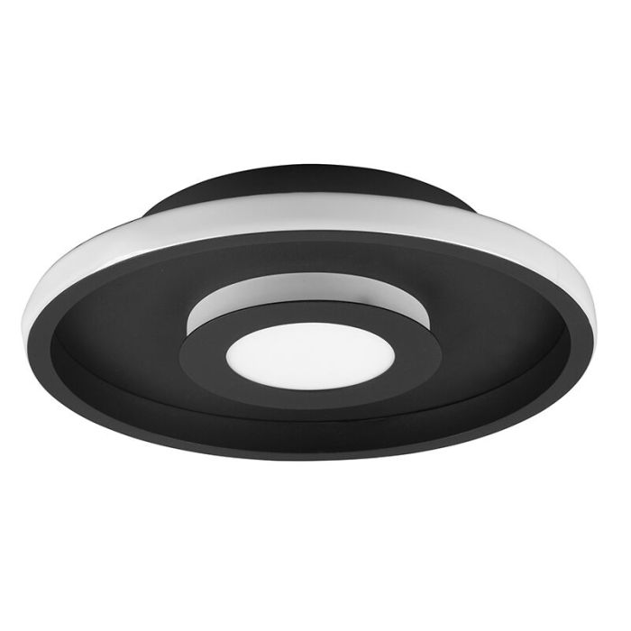 Czarna lampa łazienkowa sufitowa nowoczesna, Kayla, 28W, 3000K LED, IP44