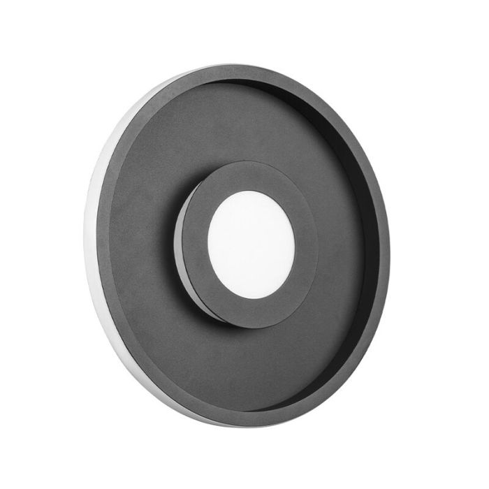 Czarna lampa łazienkowa sufitowa nowoczesna, Kayla, 28W, 3000K LED, IP44