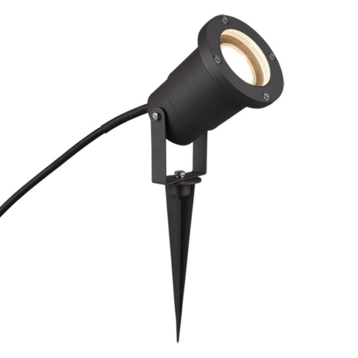 Antracytowa lampa dogruntowa nowoczesna, Tau, IP65