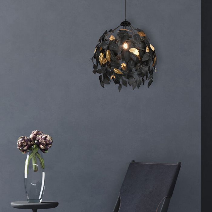 Czarna lampa wisząca retro, Urwa