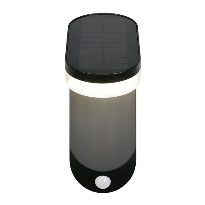 Czarny kinkiet solarny zewnętrzny nowoczesny, Laquisha, 3W, 4000K LED, IP44