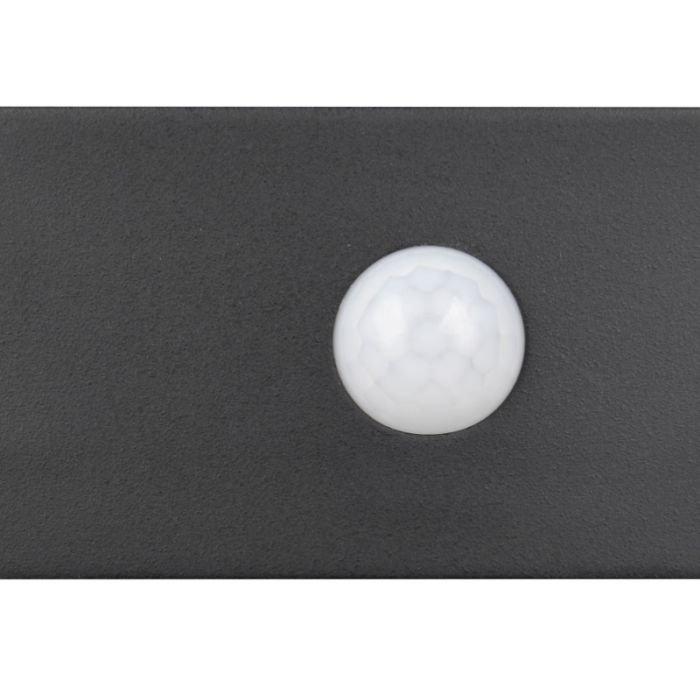 Czarny kinkiet solarny zewnętrzny nowoczesny, Pytsje, 6W, 4000K LED, IP44, z przełącznik