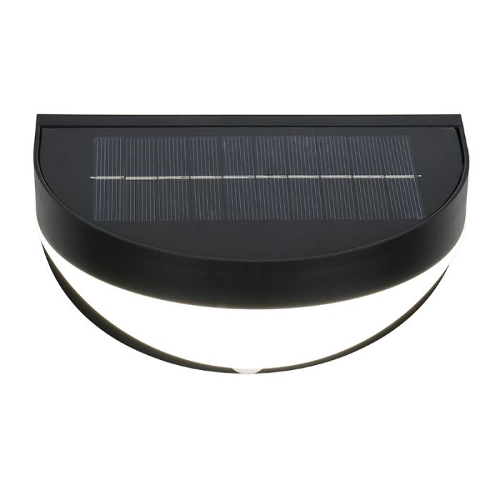 Czarny kinkiet solarny zewnętrzny nowoczesny, Mutlu, 8W, 4000K LED, IP44