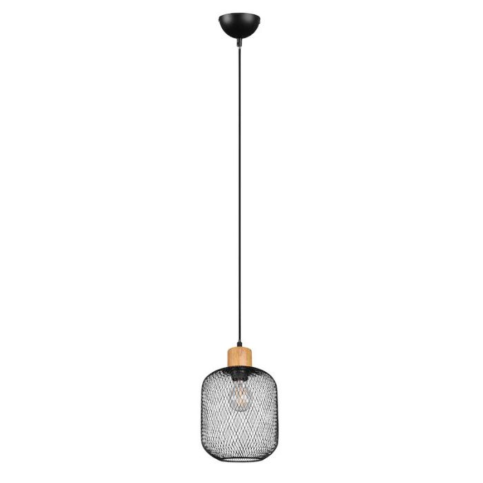 Czarna lampa wisząca nad stół do jadalni vintage, Cristel