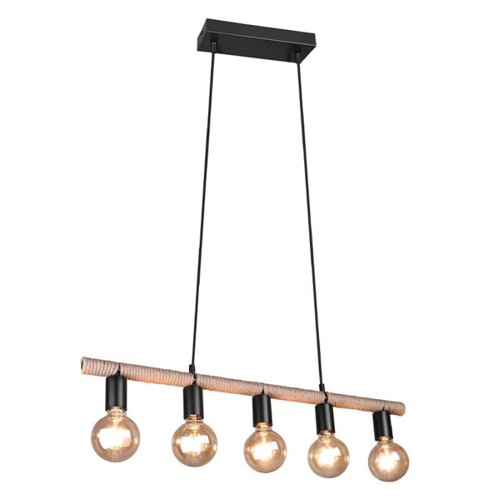 Czarna lampa wisząca nowoczesna, Mikail