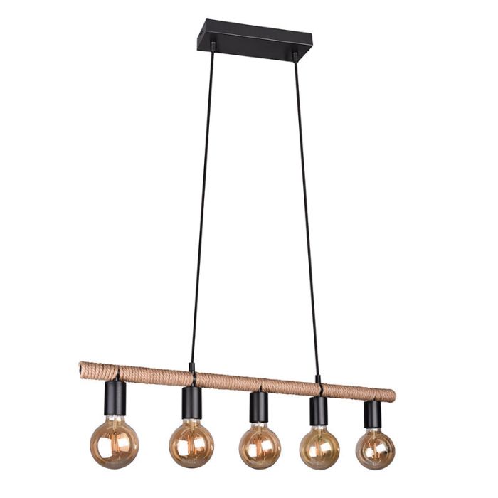 Czarna lampa wisząca nowoczesna, Mikail