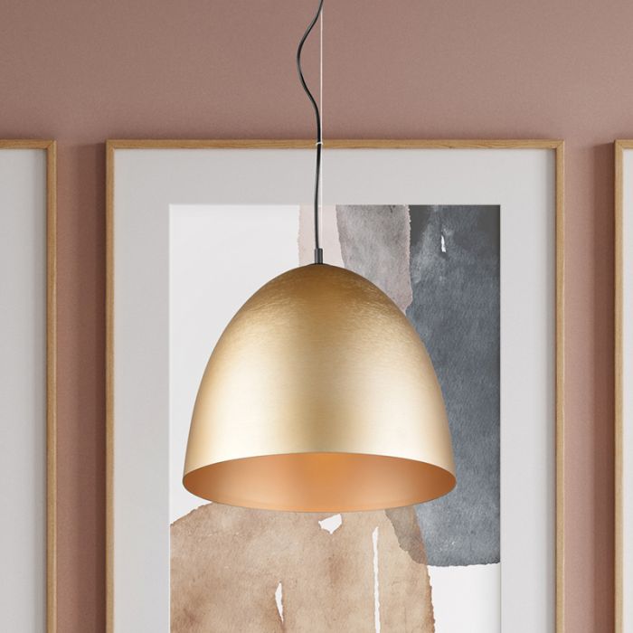 Mosiądz lampa wisząca półkula nowoczesna, Ingmar