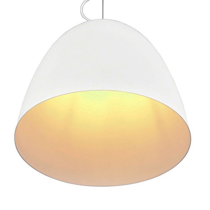 Biała lampa wisząca półkula nowoczesna, Ingmar