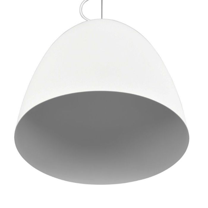 Biała lampa wisząca półkula nowoczesna, Ingmar