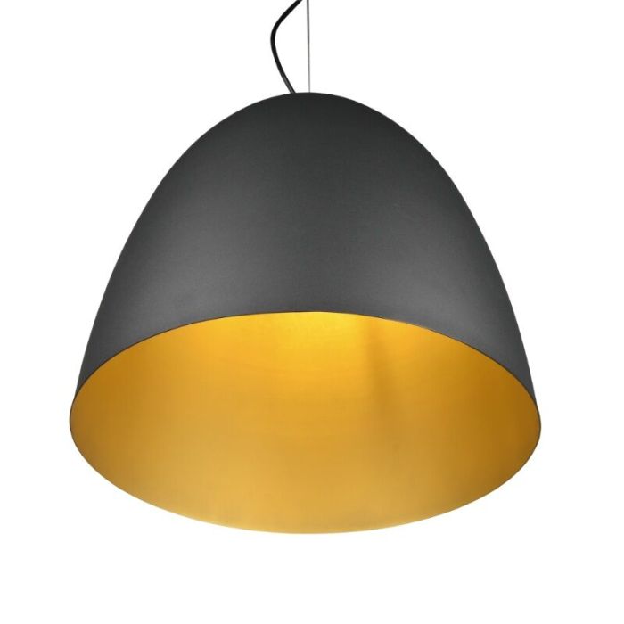 Czarna lampa wisząca półkula nowoczesna, Ingmar