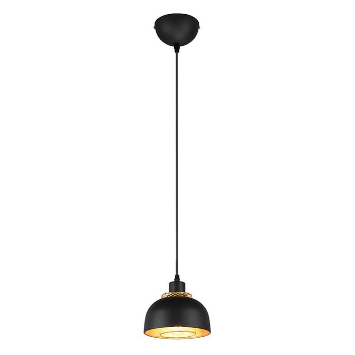 Czarna lampa wisząca industrialna, Sylvano