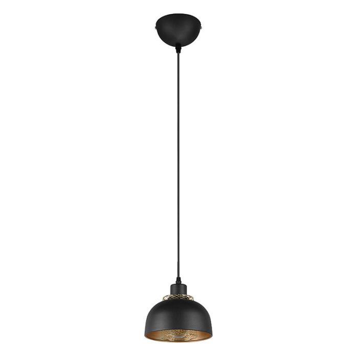 Czarna lampa wisząca industrialna, Sylvano
