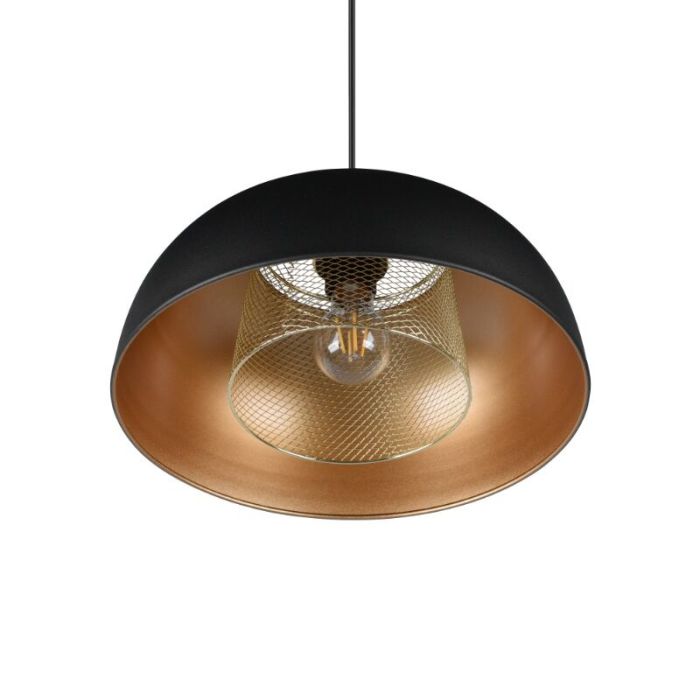 Czarna lampa wisząca industrialna, Sylvano