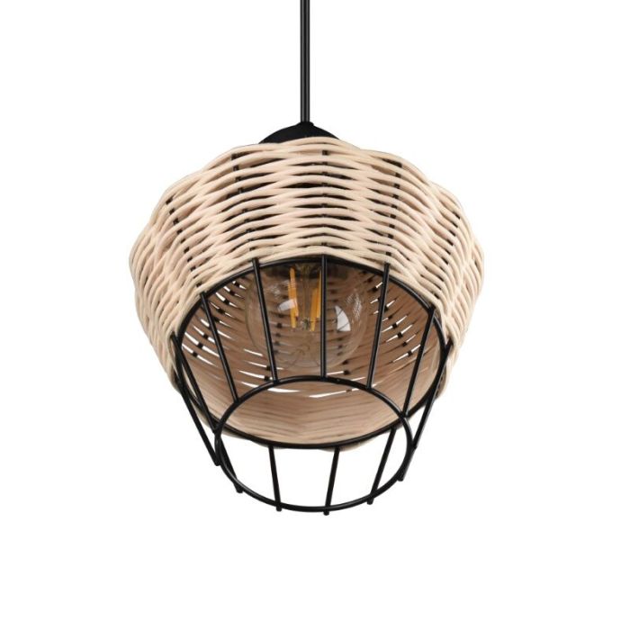 Rattanowa lampa wisząca brązowa, Mirne