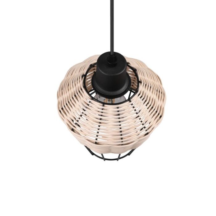 Rattanowa lampa wisząca brązowa, Mirne