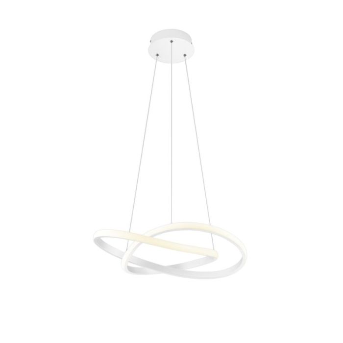 Biała lampa wisząca nowoczesna, Aby, 27W, 4000K LED