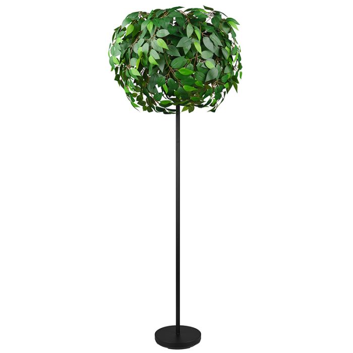 Zielona lampa stojąca design, Urwa, z przełącznik