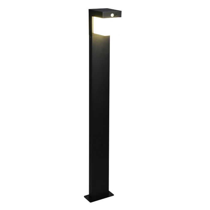 Czarna lampa podłogowa zewnętrzna solarna nowoczesna, Kadija, 5,5W, 4000K LED, IP44