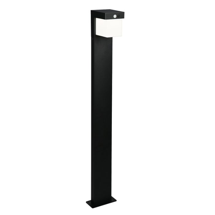 Czarna lampa podłogowa zewnętrzna solarna nowoczesna, Kadija, 5,5W, 4000K LED, IP44