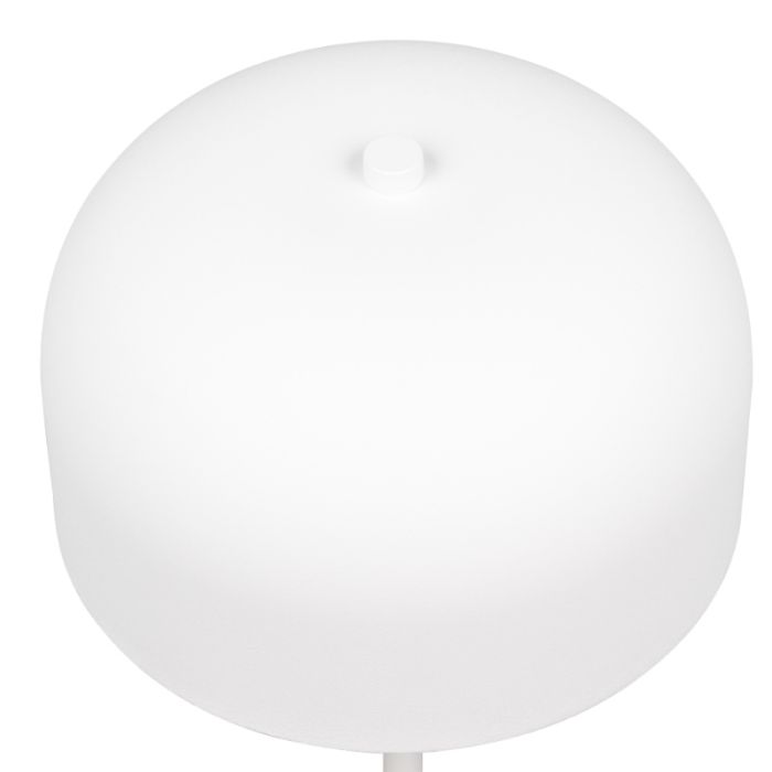 Biała lampa stojąca akumulatorowa nowoczesna, Dustin, 2,5W, 3000K LED, ściemniana w 3 krokach