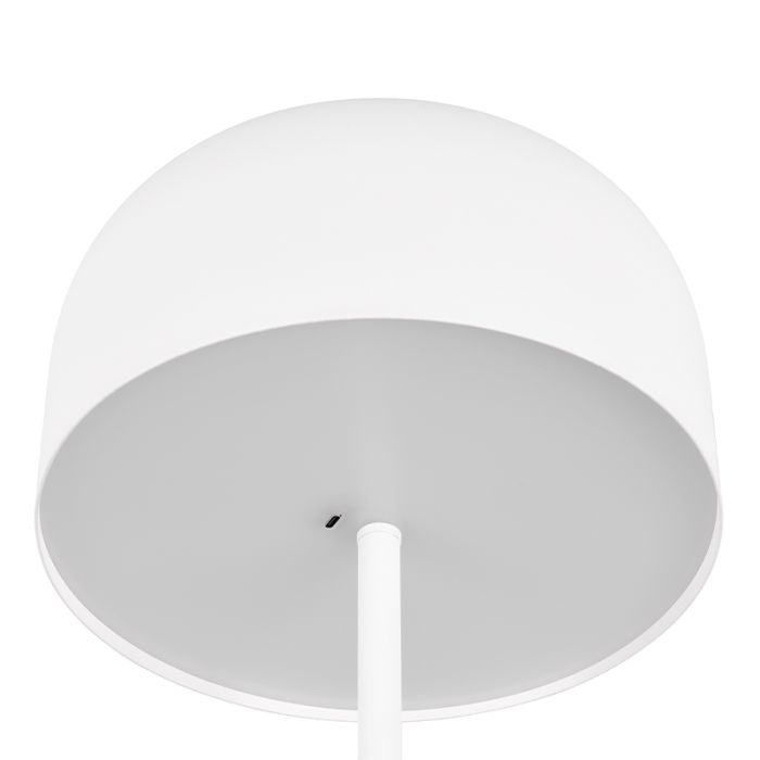 Biała lampa stojąca akumulatorowa nowoczesna, Dustin, 2,5W, 3000K LED, ściemniana w 3 krokach