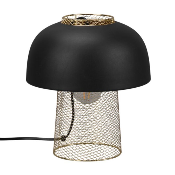 Czarna lampa stołowa industrialna, Sylvano, z przełącznik
