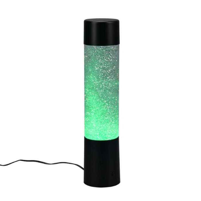 Czarna lampa stołowa nowoczesna, Umar, 1W, RGB LED, z przełącznik