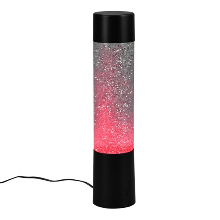 Czarna lampa stołowa nowoczesna, Umar, 1W, RGB LED, z przełącznik