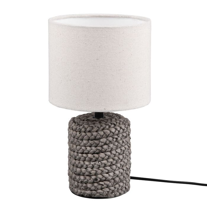 Ceramiczna lampa stołowa brązowa, Boban, z przełącznik