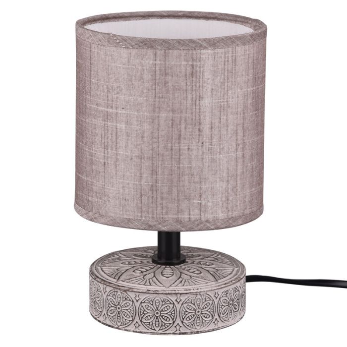 Ceramiczna lampa stołowa brązowa, Lola, z przełącznik