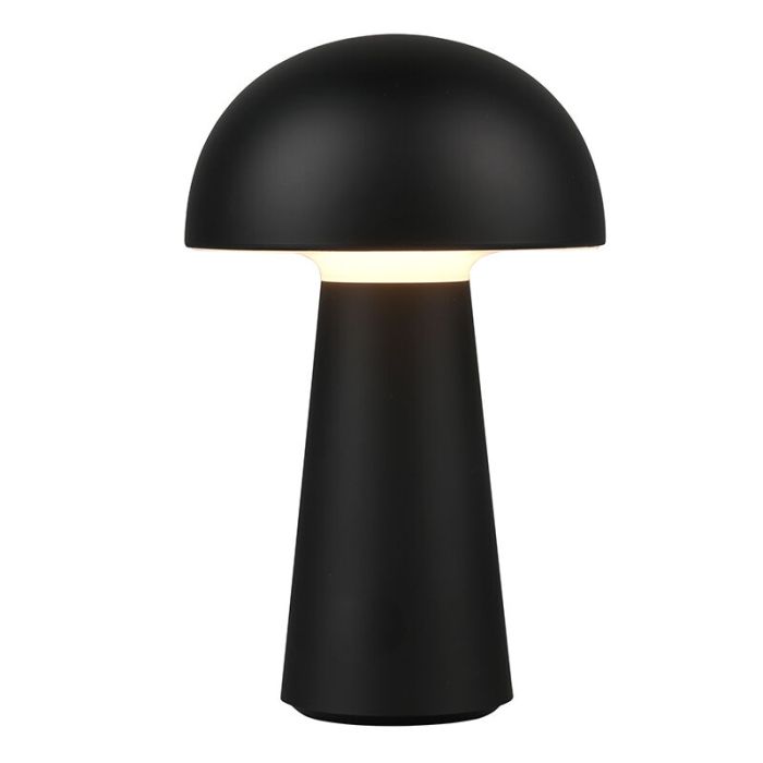 Czarna lampa stołowa ogrodowa nowoczesna, Rachelle, 2W, 3000K LED, IP44, z przełącznik