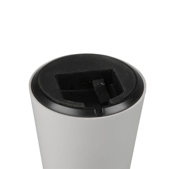 Szara lampa stołowa ogrodowa nowoczesna, Rachelle, 2W, 3000K LED, IP44, ściemniana w 3 krokach